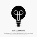 Bulb, Light, Design solid Glyph Icon vector Royalty Free Stock Photo