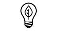 Bulb light eco friendly with green leaf icon concept digital art vector illustration featuring ecology Royalty Free Stock Photo