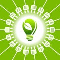 Bulb light - green energy - ecology concept