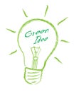 Bulb light green idea vector