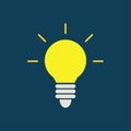 Bulb light icon, full of ideas and creative thinking, vector, illustration Royalty Free Stock Photo