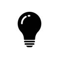 Bulb light vector icon. Lighting Electric lamp. Electricity, shine. Light Bulb icon vector, isolated on background. Bulb