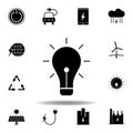 bulb, lightning, energy icon . Set of alternative energy illustrations icons. Can be used for web, logo, mobile app, UI, UX Royalty Free Stock Photo