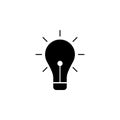 Bulb, lightning, energy icon on white background. Can be used for web, logo, mobile app, UI UX Royalty Free Stock Photo