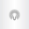 bulb lights logo icon black symbol