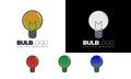 bulb logo template desiign vector Royalty Free Stock Photo