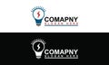 Bulb Logo vector design set for your company and business black and red whiter color