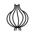 Bulb onion or common onion icon. Pictogram isolated on a white background