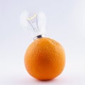 Bulb in orange - energy fruits
