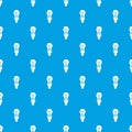Bulb pattern vector seamless blue Royalty Free Stock Photo