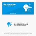 Bulb, Pencil, Education SOlid Icon Website Banner and Business Logo Template