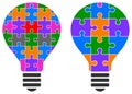 Bulb puzzle logo