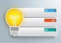 Bulb 3 Rectangle Banners Infographic Royalty Free Stock Photo