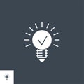 Bulb Flat related vector glyph icon.