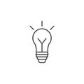 Bulb related vector linear icon