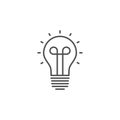 Bulb related vector linear icon