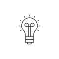 Bulb related vector linear icon