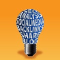 Bulb of seo analysis socialmedia backlinks share blog