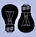 Bulb silhouette ( flashbulb ) Royalty Free Stock Photo