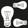 Bulb silhouette ( flashbulb ) Royalty Free Stock Photo