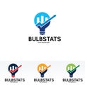 Bulb Stats Logo Design Template