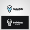 Bulb Stats Logo Designs Template