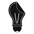 Bulb sticker icon simple