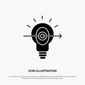 Bulb, Success, Focus, Business solid Glyph Icon vector