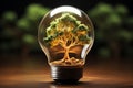 bulb tree, AI generated Royalty Free Stock Photo