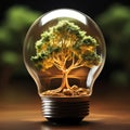 bulb tree, AI generated Royalty Free Stock Photo
