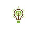 Bulb Tree Logo Icon Design