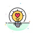 Bulb, Valentine, Light, Light Bulb, Tips Abstract Flat Color Icon Template