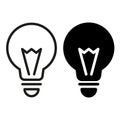 Bulb vector icon set. lighting illustration sign collection. light symbol or logo.