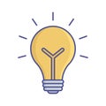 Bulb Vector Icon which can easily modify or edit Royalty Free Stock Photo