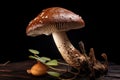 Bulbous Mushroom boletus edulis. Generate Ai