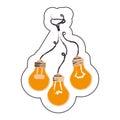 bulbs light drawing icon Royalty Free Stock Photo