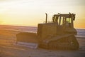 Buldozer at beach