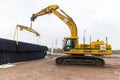 Buldozer working on the ground