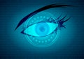 Bule eye future technology Royalty Free Stock Photo