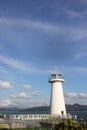 The Bule sky , coast and lighthouse in shenzhen Royalty Free Stock Photo