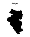 Bulgan outline map Royalty Free Stock Photo