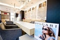 Bulgari ad in optician shop Royalty Free Stock Photo