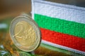 Bulgarias accession to the euro zone, concept, business and single european currency, replacement of the bulgarian lev with the Royalty Free Stock Photo