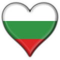 Bulgaria button flag heart shape