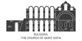 Bulgaria, The Church Of Saint Sofia travel landmark vector illustration