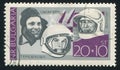 astronaut stamp printed by Bulgaria