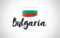 bulgaria country flag concept with grunge design icon logo