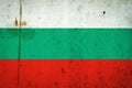 Bulgaria flag on a concrete wall. Flags