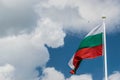 Bulgaria flag flies in the wind