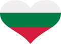 Bulgaria flag heart